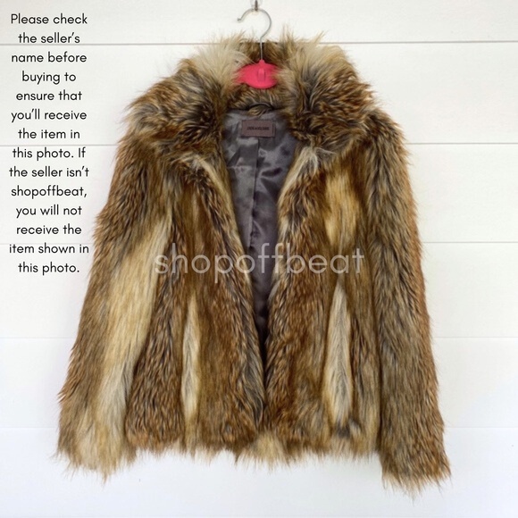 Zadig & Voltaire Fame Faux Fur Jacket Small - Picture 3 of 7